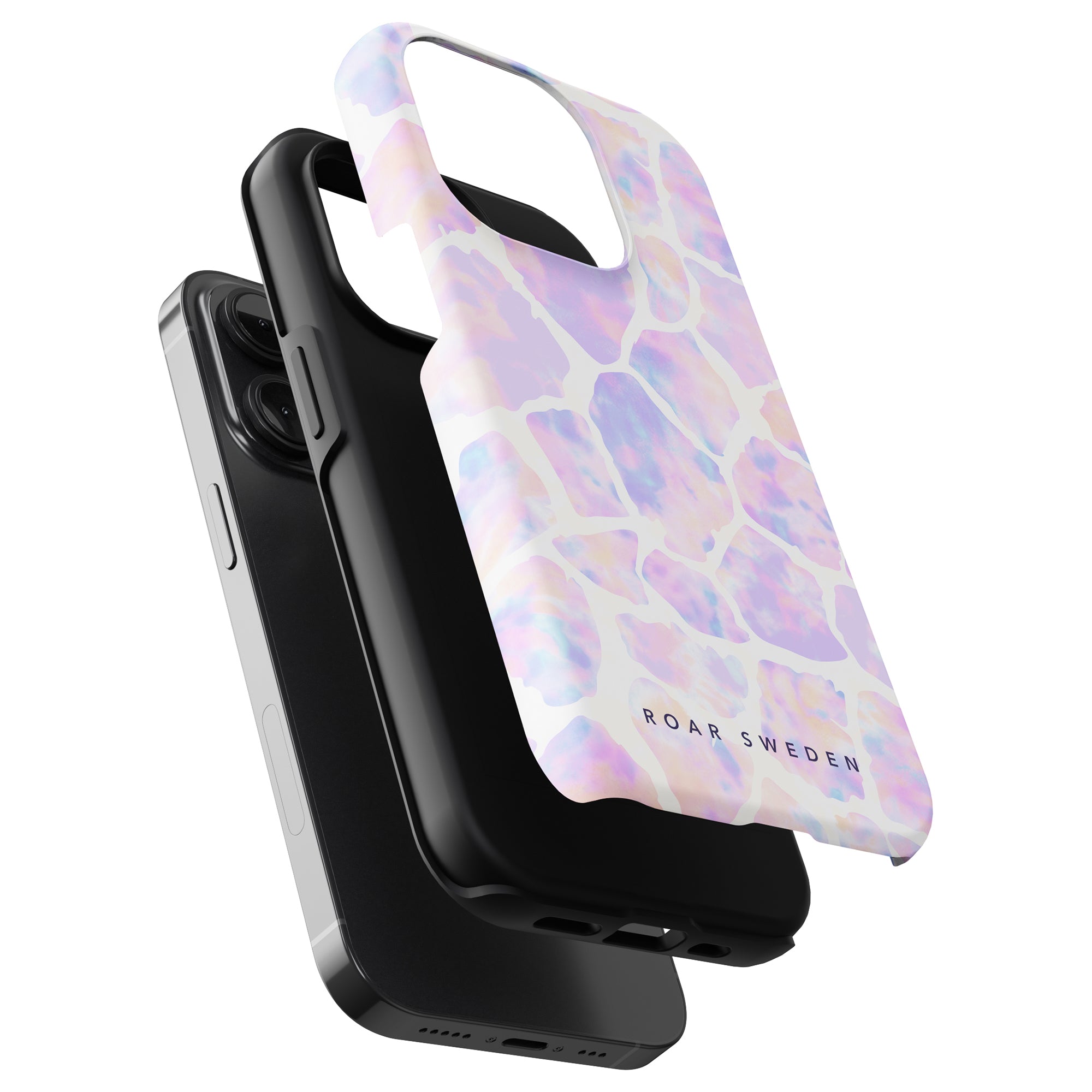 A Tie Dye Giraffe - Tough Case with a pink and white polka dot pattern, featuring a tough case design.