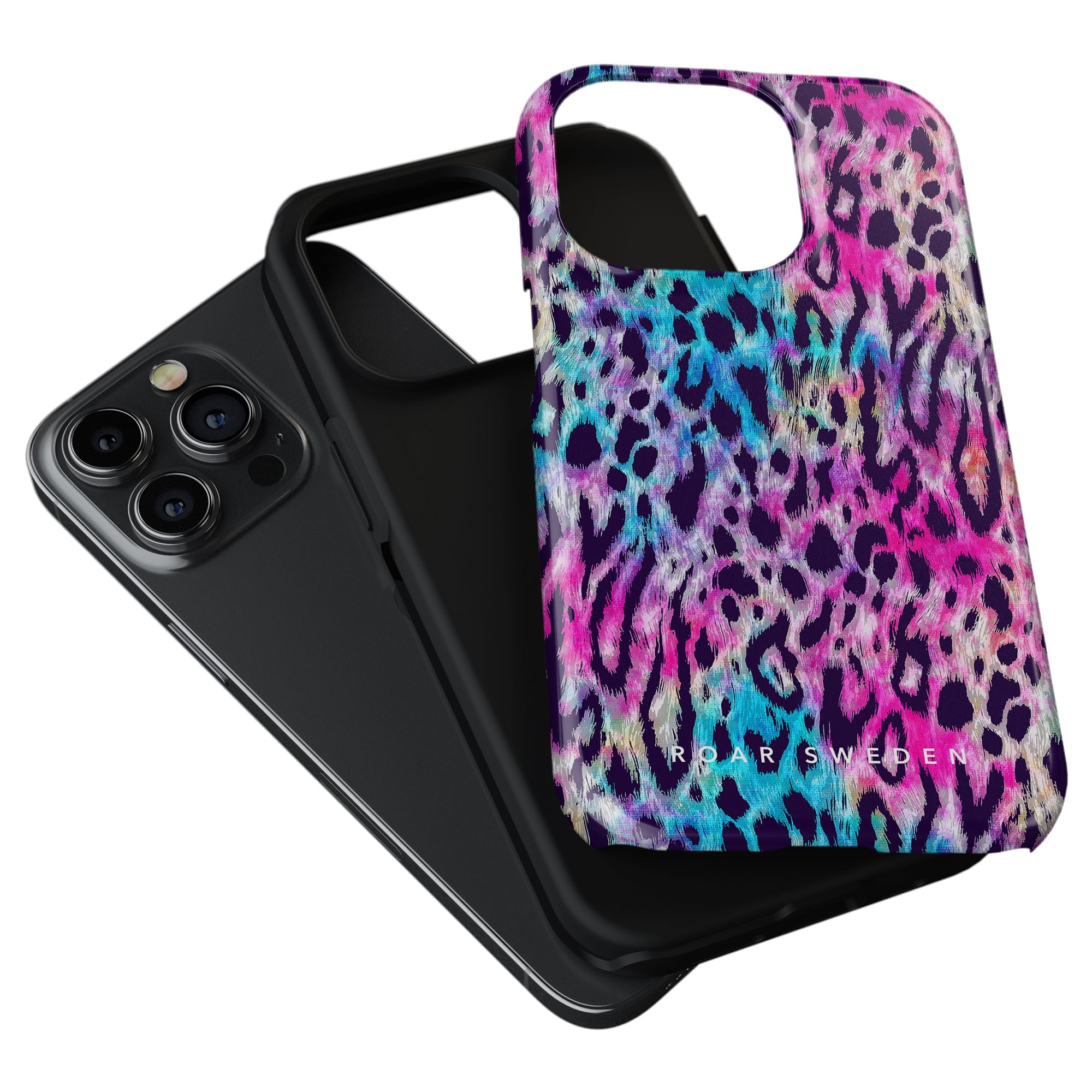 Roar Sweden erbjuder Vibrant Fur - Tough fodral, designat speciellt för iPhone 11. Denna skyddande mobilskal har ett färgglatt leopardtryck, vilket ger en stilfull touch till din enhet samtidigt.