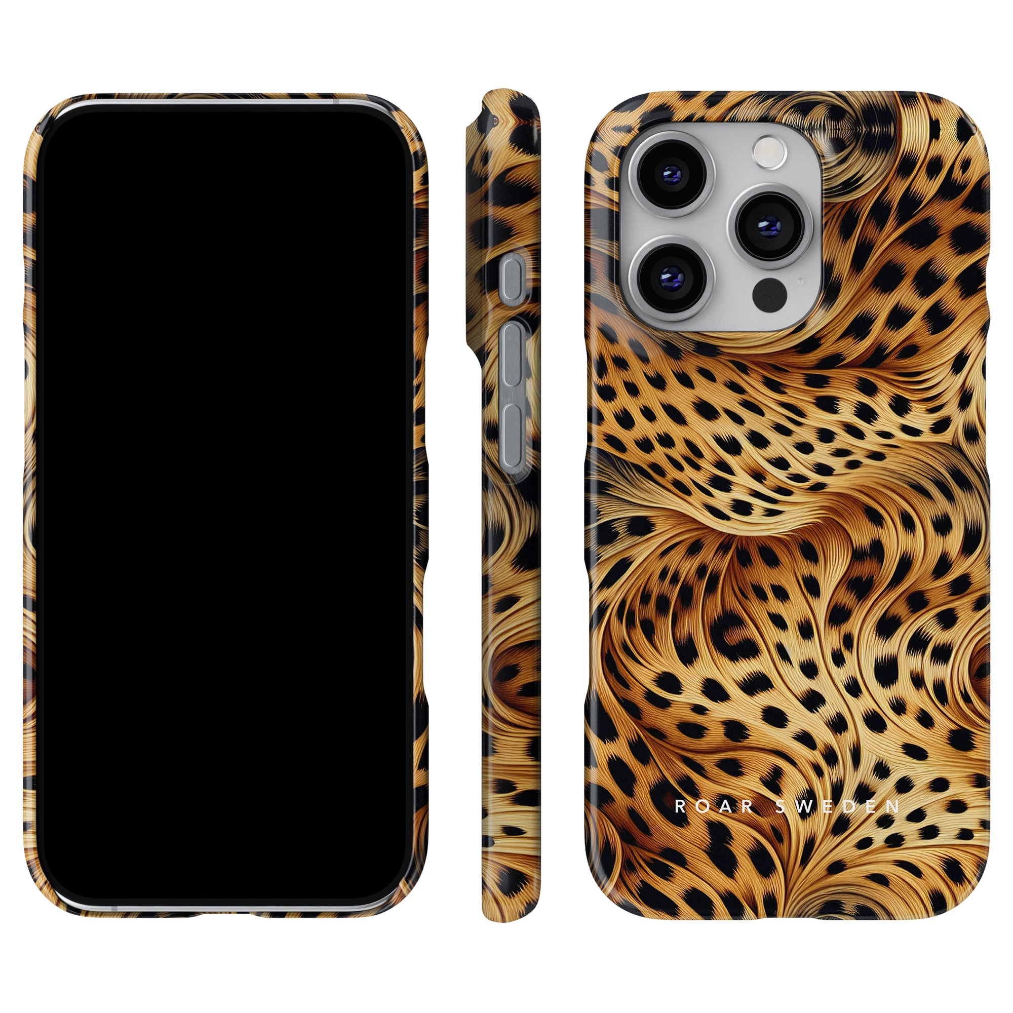 Vi presenterar Wavy Leopard - Slim fodral, med en slående leoparddesign som elegant visas från alla vinklar. Som en del av vår exklusiva Leopard Collection är det ett moderiktigt sätt att skydda din smartphone.