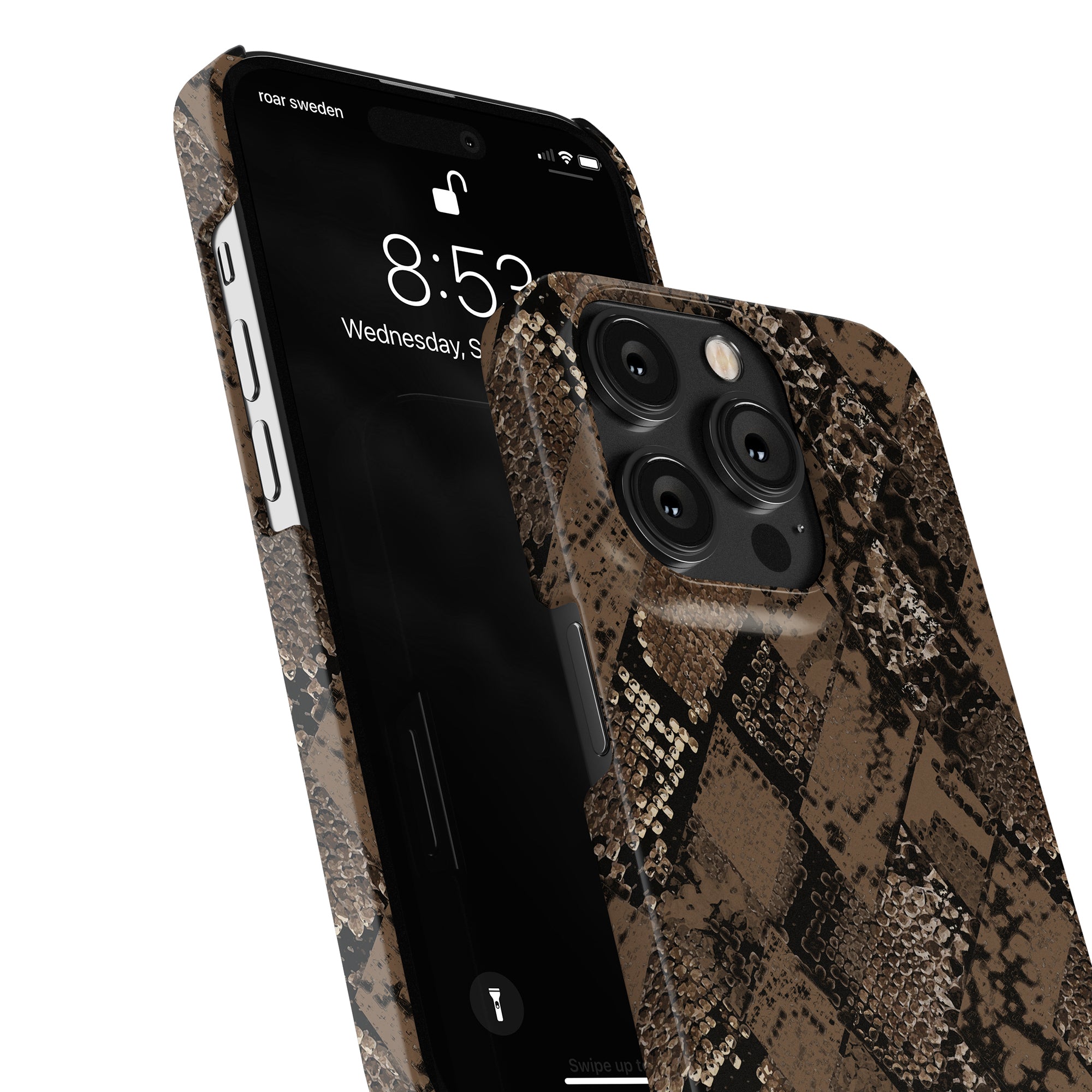 Ett högkvalitativt Boidae - Tunt fodral med ett ormskinnshybridmönster, designat för iPhone 11 Pro.