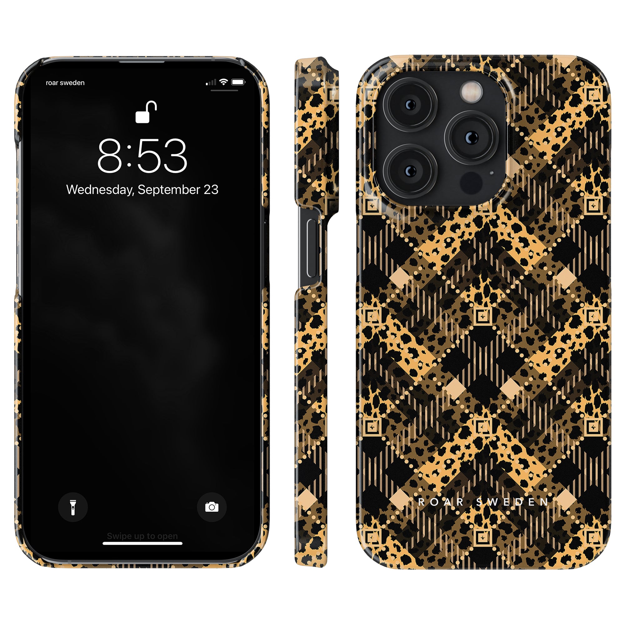 Lyft din stil med detta fashionabla Luxe Leo - Slim fodral för iPhone 11 Pro. Förstärk din enhets estetik med Luxe Leo-designen, ett lyxigt och trendigt tillbehör. Denna mobil.