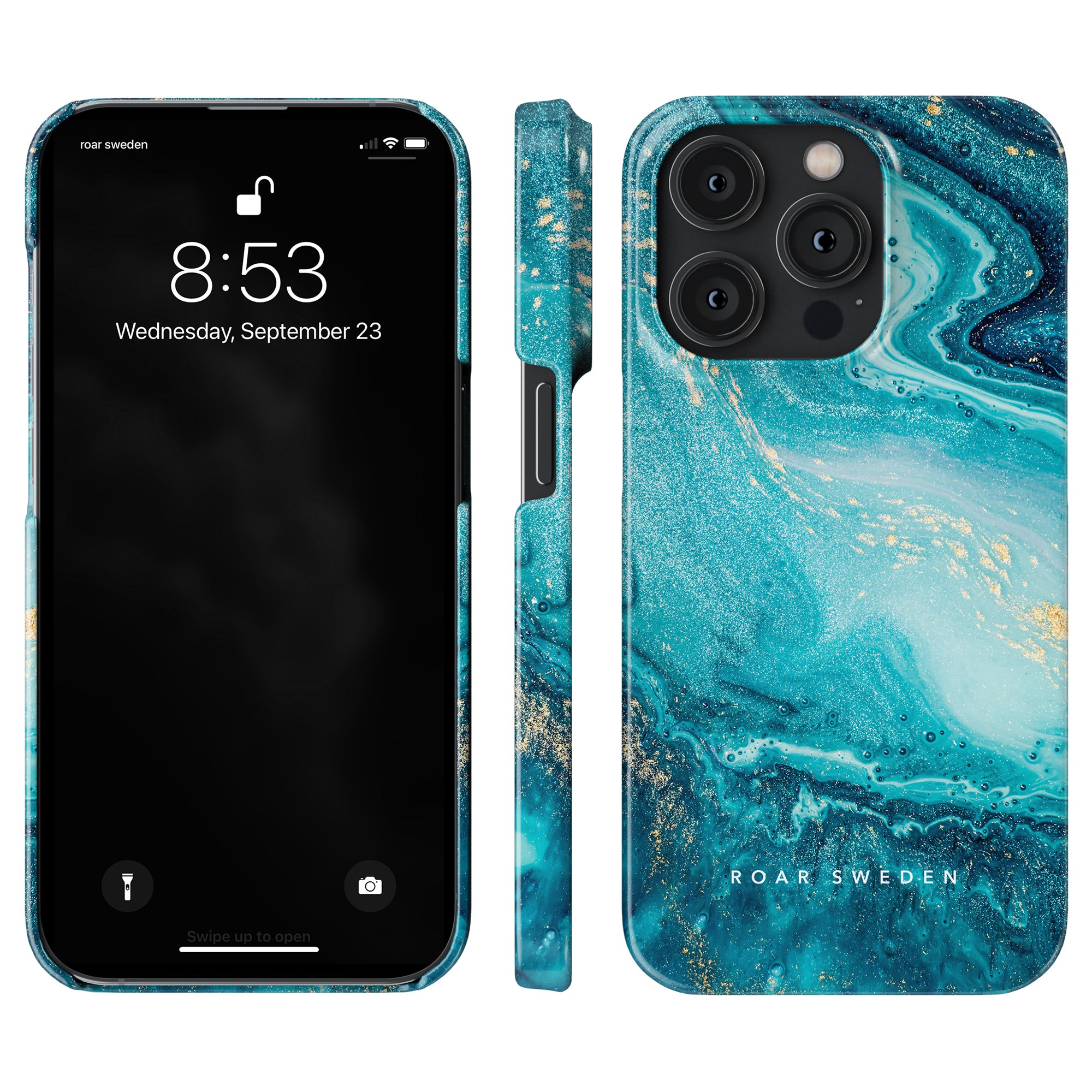 Ett Pacific - Slim fodral, i en vacker nyans av blått, designat speciellt för iPhone 11 Pro.